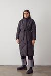 Warehouse Quilted Longline Belted Wrap Coat thumbnail 1