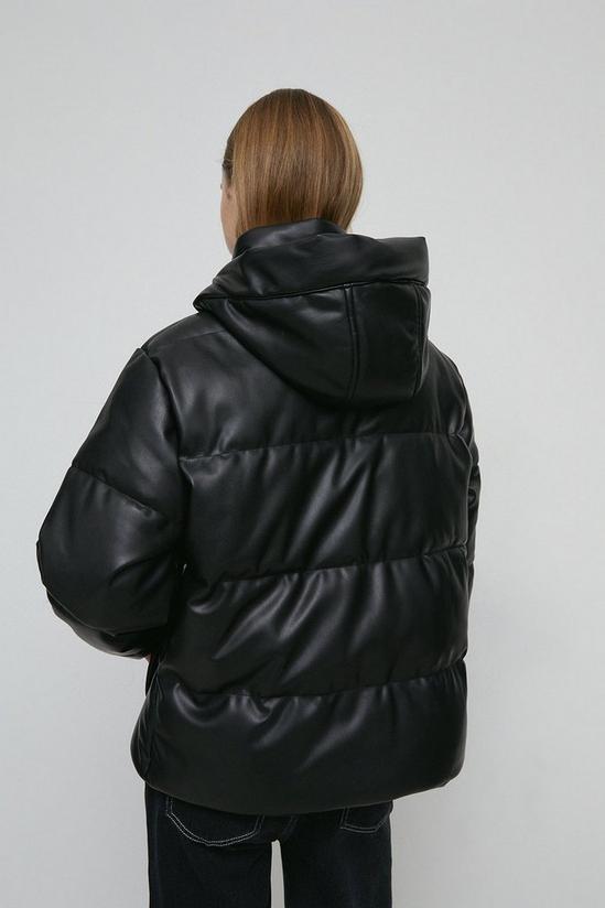 Warehouse Faux Leather Padded Jacket 3