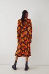 Warehouse Printed Soft Touch Funnel Puff Sleeve Dress thumbnail 3