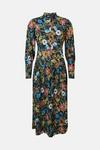 Warehouse Printed Soft Touch Funnel Puff Sleeve Dress thumbnail 4