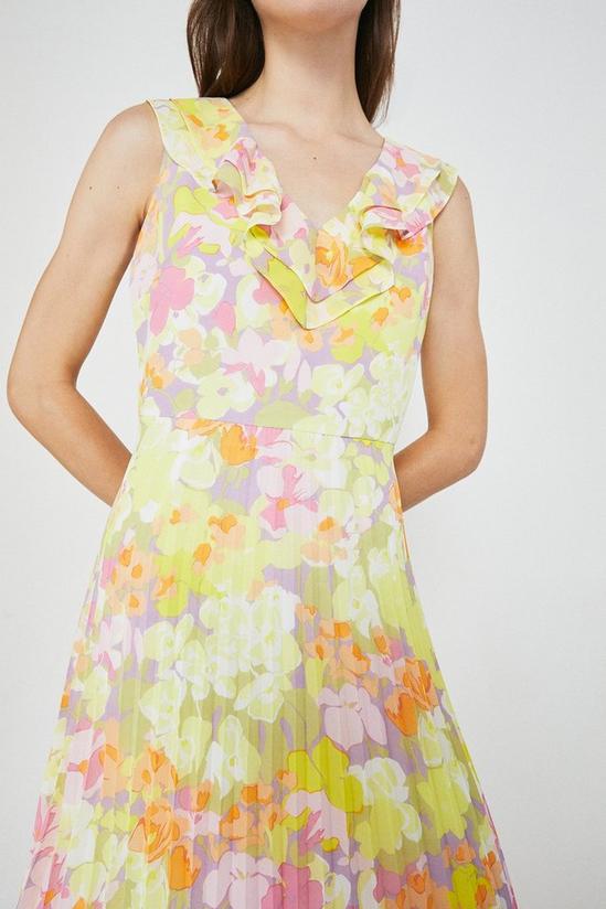 Warehouse Pleated Midi Dress In Print 2