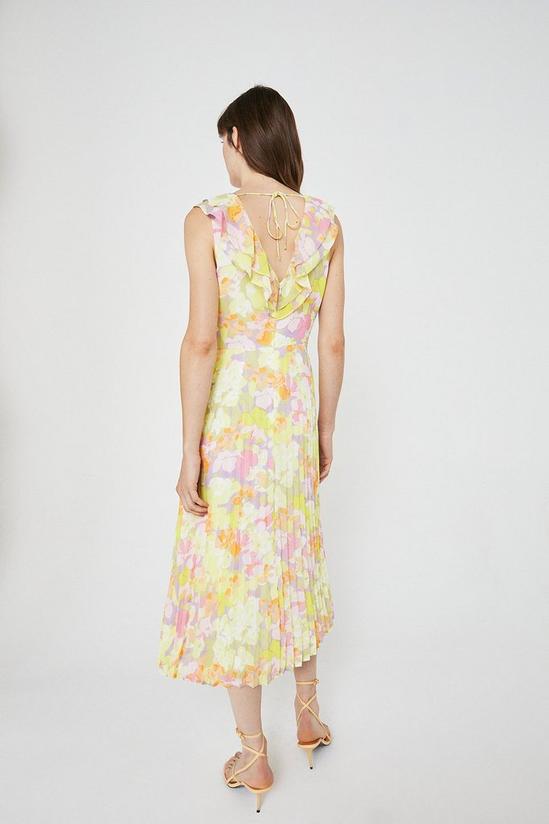 Warehouse Pleated Midi Dress In Print 3