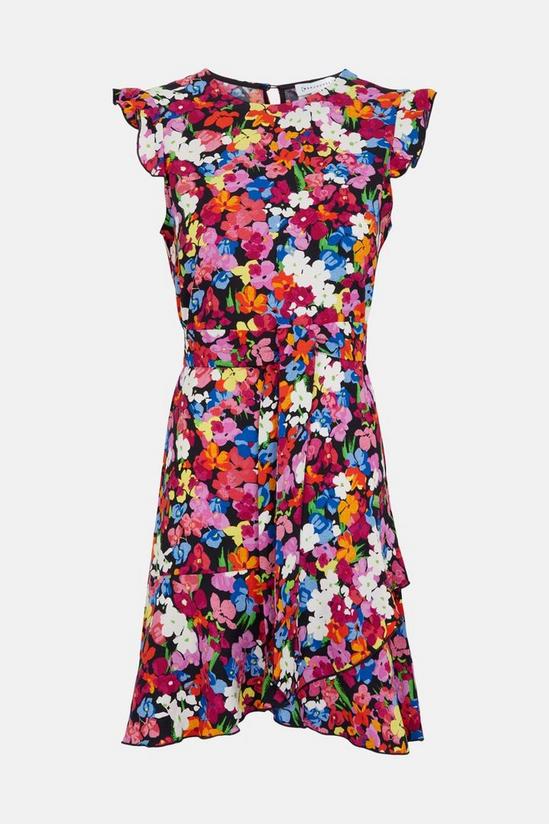 Warehouse Floral Sleeveless Flippy Dress 4
