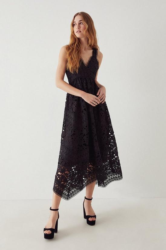 Warehouse Lace Strappy Midi Dress 1