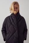 Warehouse Quilted Short Wrap Coat thumbnail 3
