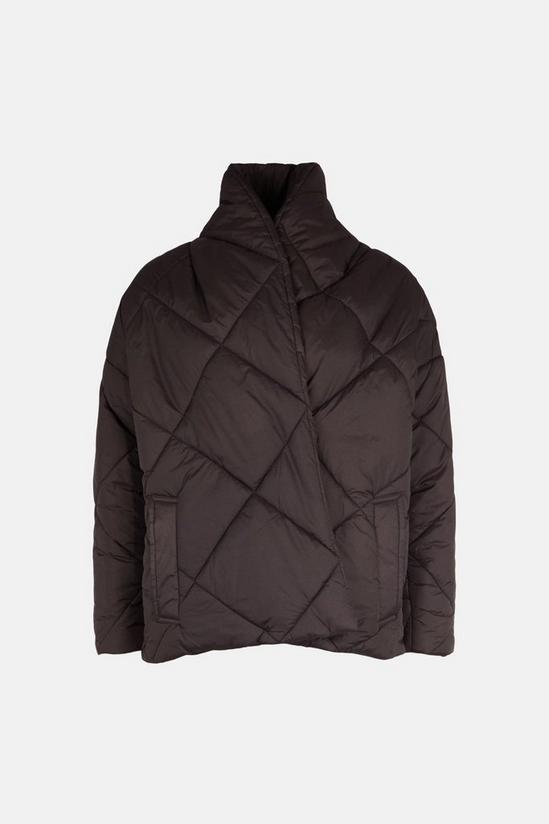 Warehouse Quilted Short Wrap Coat 4
