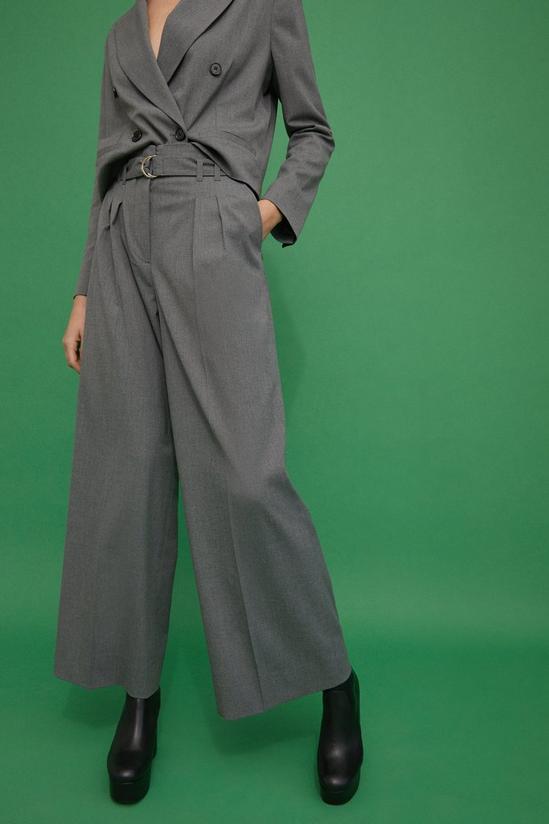 Warehouse Wide Leg Skinny Belted Trousers 1