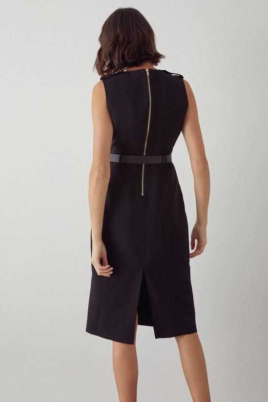 Warehouse Tailored Utility Belted Pencil Dress 3