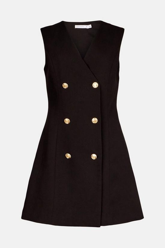 Warehouse Tailored Crepe Double Breasted Tux Dress 4