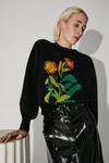 Warehouse British Museum X Mary Delany Floral Jumper thumbnail 1