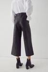 Warehouse Real Leather Wide Crop Trouser thumbnail 3