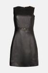 Warehouse Faux Leather Snaffle Detail Dress thumbnail 4
