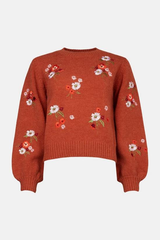 Warehouse Embroidered Patch Knit Jumper 4