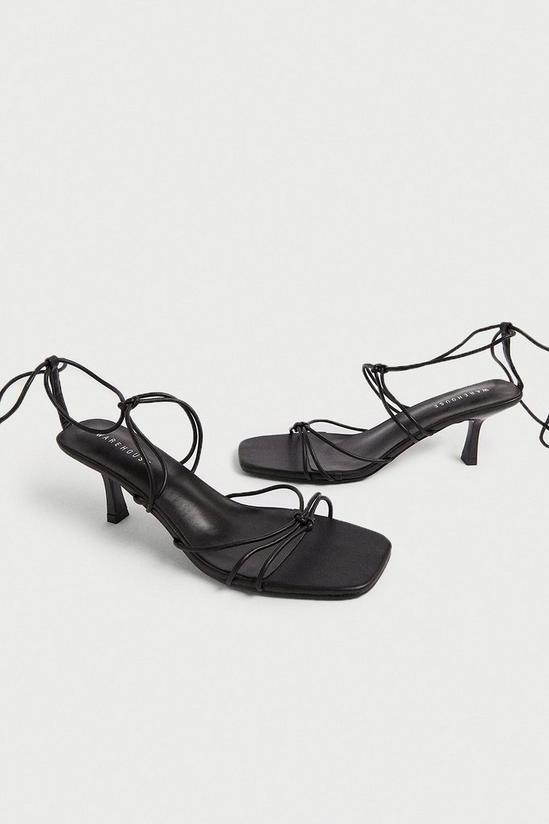 Warehouse Square Toe Strappy Low Heel 5