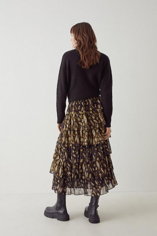 Warehouse Tiered Maxi Skirt In Animal 3