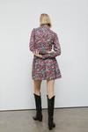 Warehouse Floral Scallop Detail Belted Mini Dress thumbnail 3