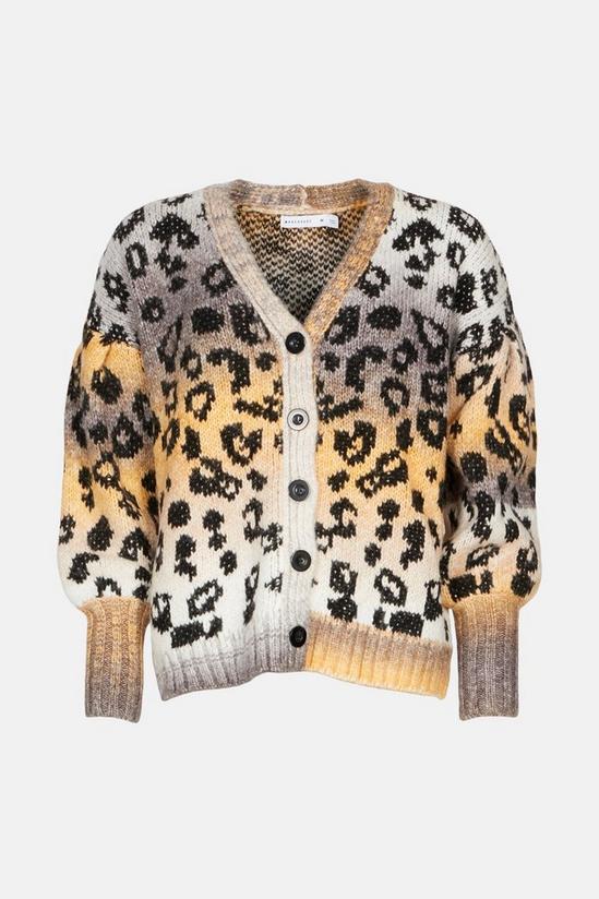 Warehouse Ombre Animal Knit Cardigan 4