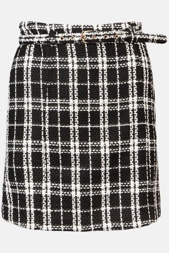 Warehouse Tweed Belted Pelmet Skirt 4