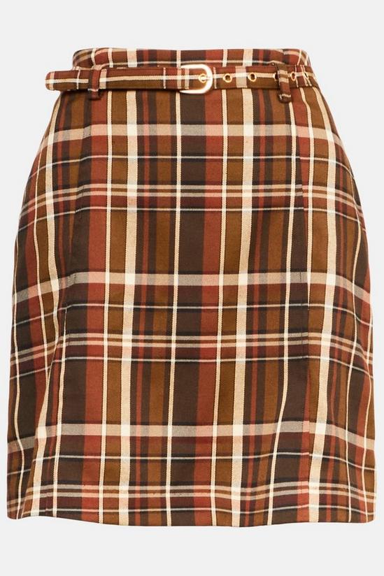 Warehouse Check Mini Belted Pelmet Skirt 4