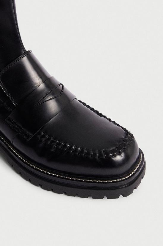 Warehouse Real Leather Loafer-style Boot 3