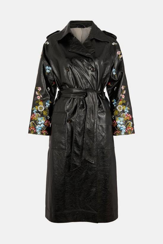 Warehouse British Museum X Mary Delany Embroidered Trench 4