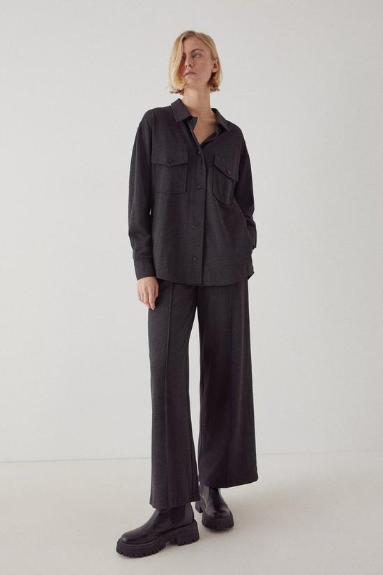Warehouse Compact Ponte Relaxed Shirt 1