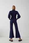 Warehouse Denim 70's Belted Utility Flare Jumpsuit thumbnail 3