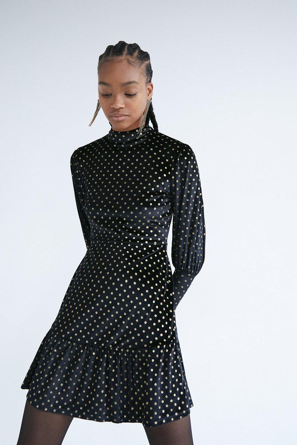 Warehouse store spotty dress