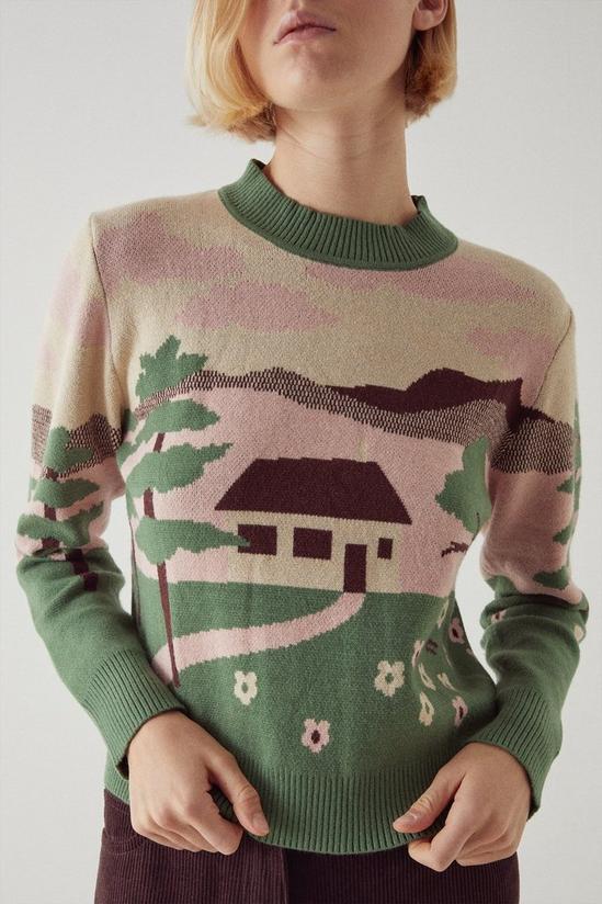 Warehouse Scenic House Knit Jumper 2