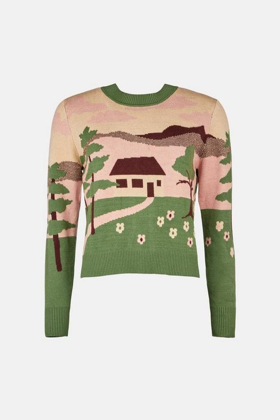 Warehouse Scenic House Knit Jumper 4