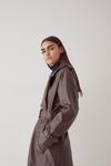 Warehouse Faux Leather Trench Coat thumbnail 1