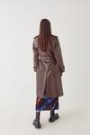 Warehouse Faux Leather Trench Coat thumbnail 3