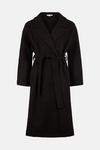 Warehouse Cosy Knit Back Belted Wrap Coat thumbnail 4