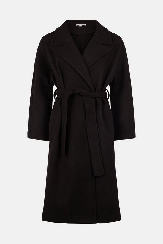 Warehouse Cosy Knit Back Belted Wrap Coat 4