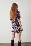 Warehouse Ruched Front Mini Dress In Floral thumbnail 3