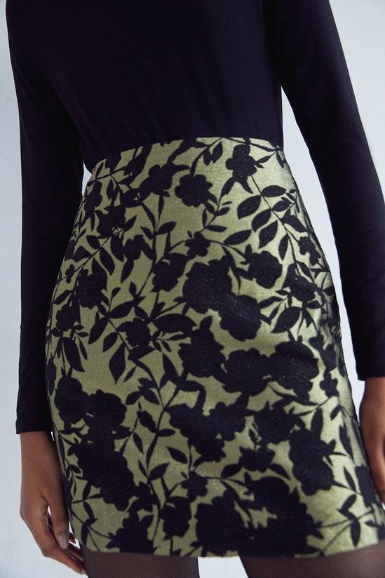 Warehouse Jacquard Floral Pelmet Skirt 2