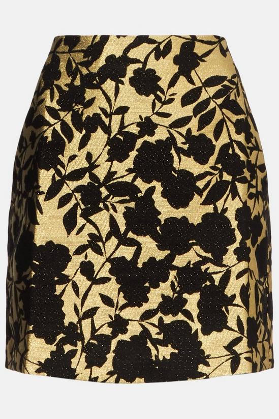 Warehouse Jacquard Floral Pelmet Skirt 4