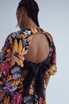 Warehouse Floral Embroidery Sequin Tie Back Midi thumbnail 2