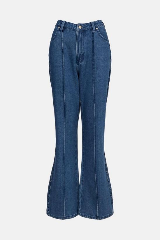 Warehouse Denim Scallop Side Seam Flare Jeans 4
