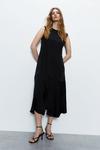 Warehouse Premium Satin Sleeveless Midi Dress With Frill thumbnail 2