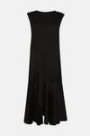 Warehouse Premium Satin Sleeveless Midi Dress With Frill thumbnail 4