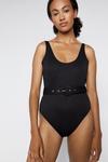 Warehouse Textured Belted Swimsuit thumbnail 2