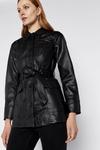 Warehouse Belted Faux Leather Jacket thumbnail 2