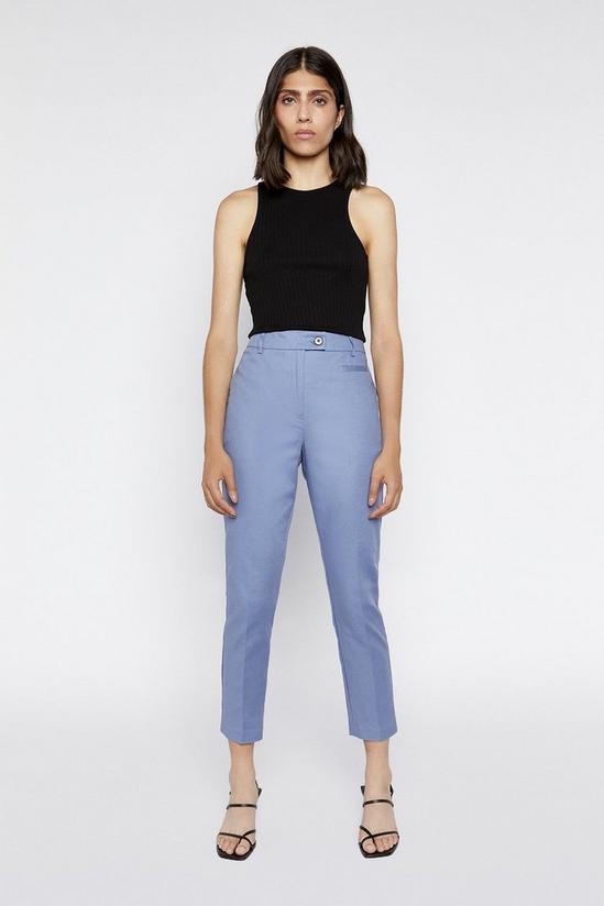 Warehouse Compact Cotton Trousers 1