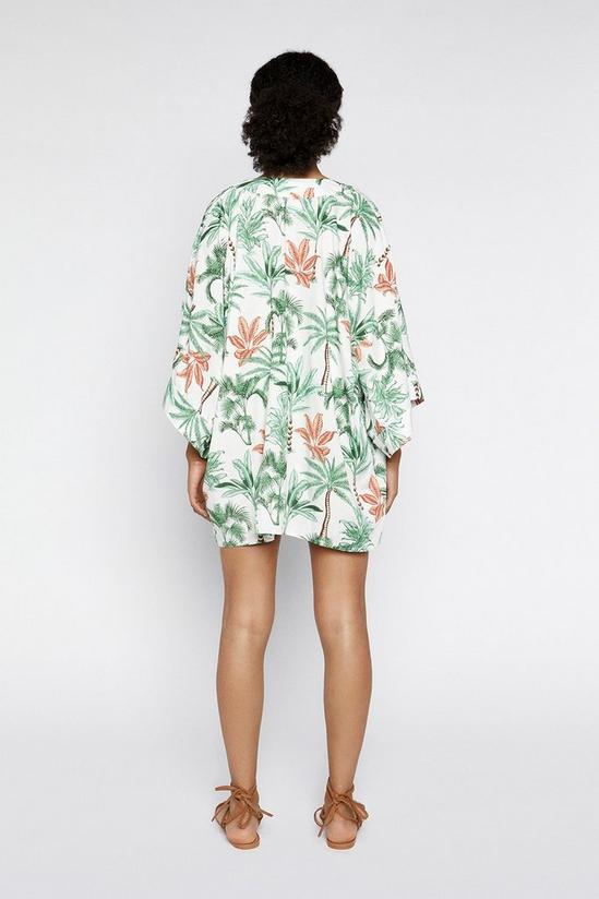 Warehouse Tropical Palm Print Kimono 4