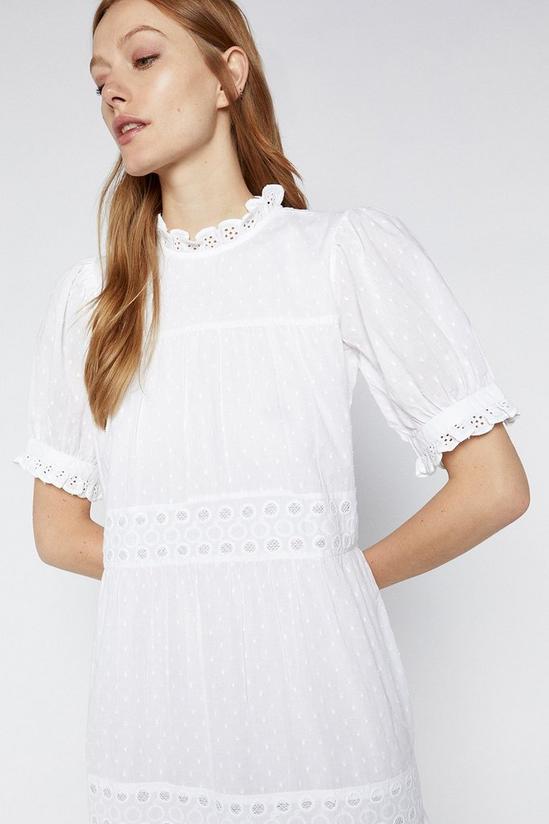 Warehouse Embroidered Tiered Midi Dress 2