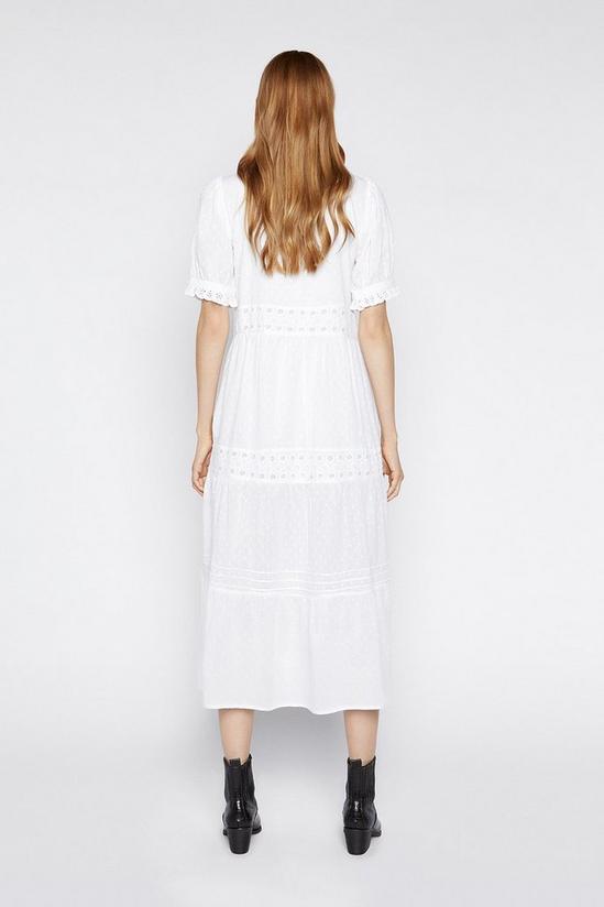 Warehouse Embroidered Tiered Midi Dress 4