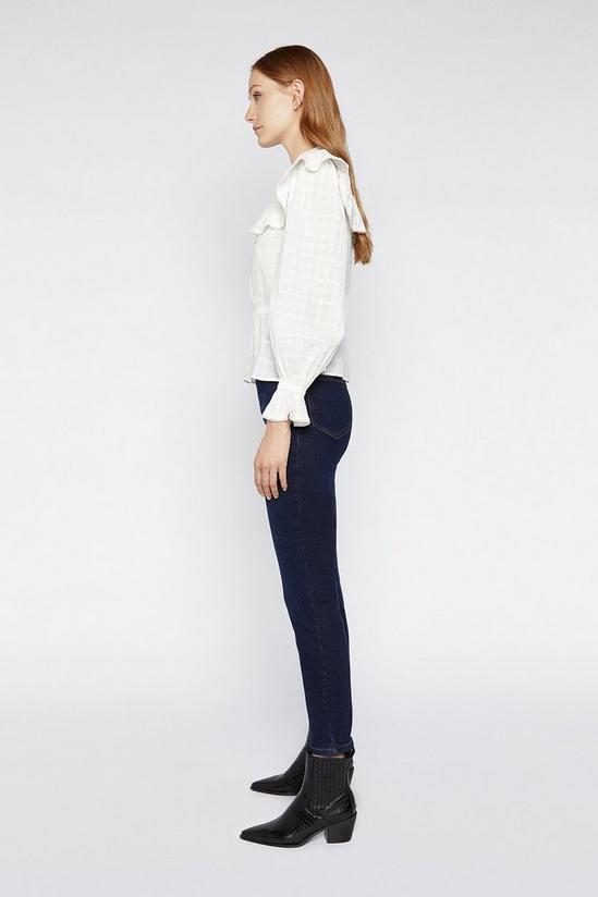 Warehouse Textured Frill Front Blouse 3