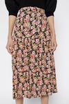 Warehouse Floral Belted Midi Skirt thumbnail 2