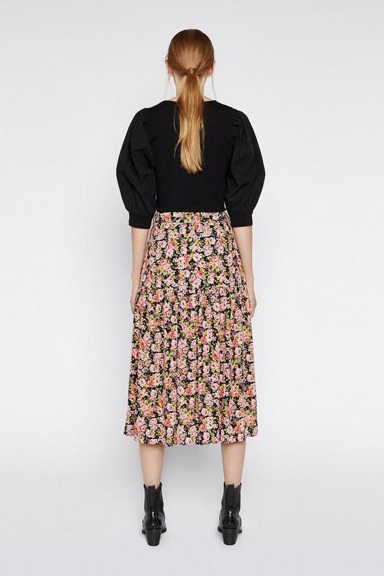 Warehouse Floral Belted Midi Skirt 4